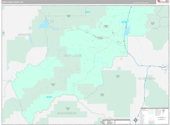 Deer Lodge County, MT Digital Map Premium Style